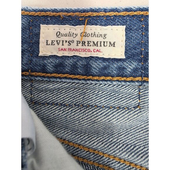 Levis 501 Original Button Fly Jeans Womens Sz 24x28 Medium Wash Cotton Denim - Picture 6 of 9